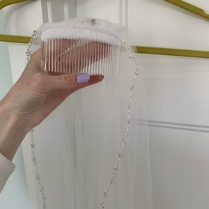 Beaded wedding veil